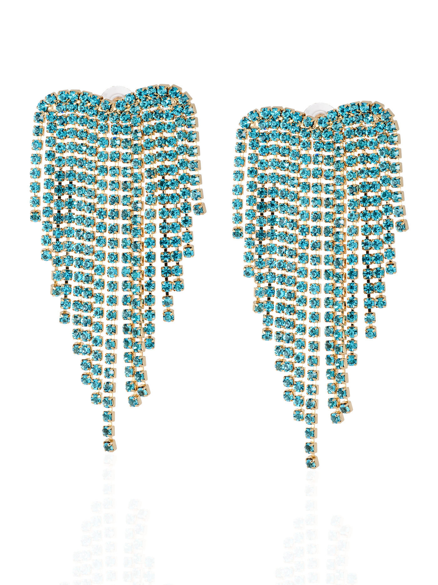 Голубые серьги длинные