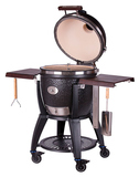 Гриль керамический Monolith Grill Avantgarde.55 (Сlassic), черный матовый с боковыми столиками и подставкой на колесиках