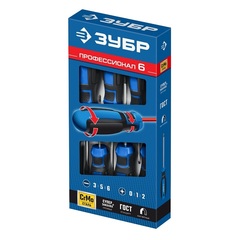 ЗУБР 6 предм., набор отверток, Профессионал (25239)