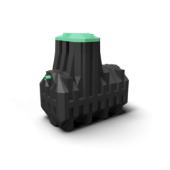 Септик Мультпласт Термит Трансформер 3.0 PR 3000 л. горизонтальный / 1200 л. в сутки / 5-6 чел. / принудительный сброс (2190x1200x2235см;167кг;черный) - арт.555485