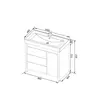 Aquanet 172680 Компл.3 - Тумба Тиана 100 б/к wenge (фасад белый) (172680)