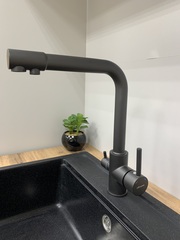 Смеситель для кухни с выходом для питьевой воды, цвет графит Accoona A5179AT-4