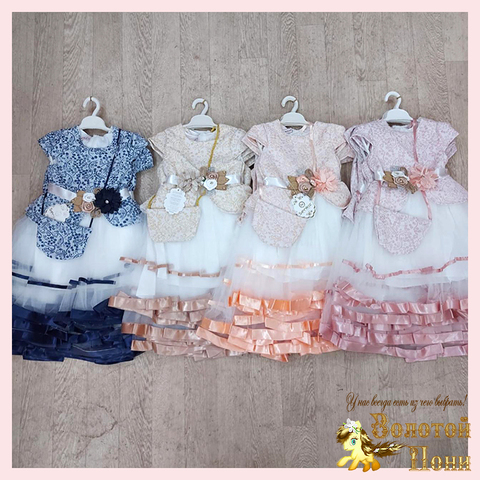 Платье+сумочка нарядное д (2-5) 251023-GN568