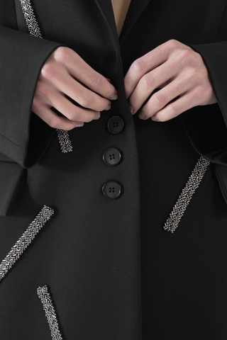 Жакет свободного кроя c декором из бисера