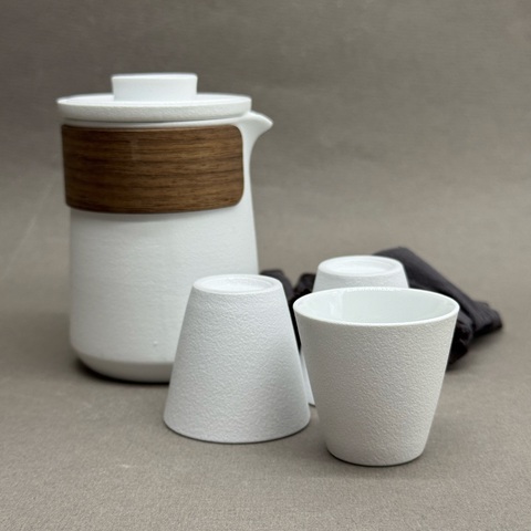 Набор Матовый белый, керамика, в чехле