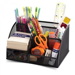 
          Подставка-органайзер д/канцтоваров, Alingar, металлическая, прямоугольная, 22 см * 14 см, 7 отделений, черная