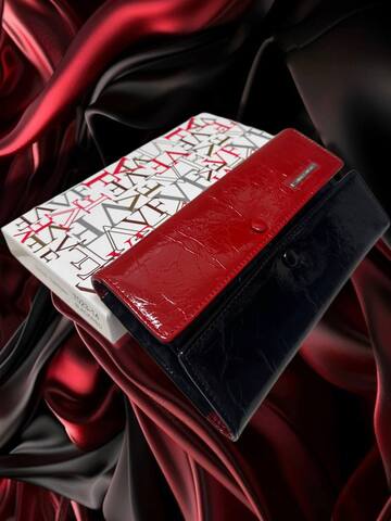 Кошелёк 7023-14 black/red натур.кожа Velina Fabbiano