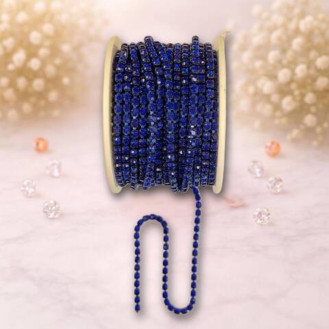 стразовая лента 3мм ,синий-синий (1м)