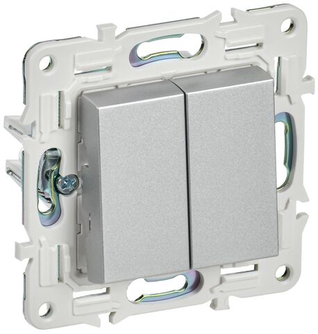 SKANDY Выключ. 2-кл. 10А SK-V04S сереб. IEK