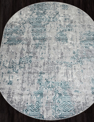 ковёр PALERMO 1*2 м (F281 GRAY) овал