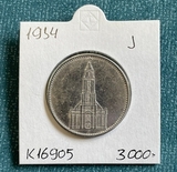 K16905 1934 Германия 5 марок рейхсмарок Кирха без подписи J Ag-900, 13.88 gr K16905 1934 Германия 5 марок рейхсмарок Кирха без подписи J Ag-900, 13.88 gr