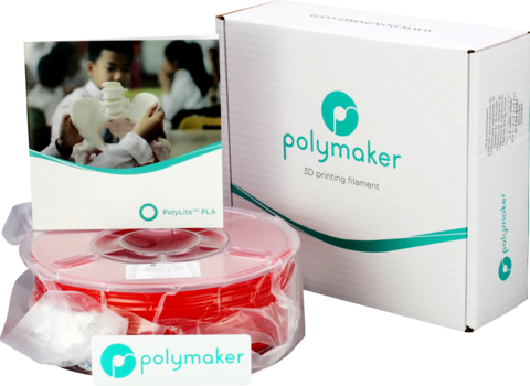 Пластик для 3D-принтера PolyMaker PolyLite PLA, 1.75 мм, 1 кг, Красный