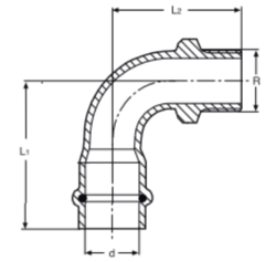 Valtec угольник пресс 22х1/2