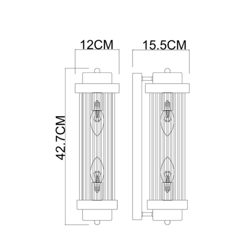 Настенный светильник Arte Lamp HANNA A1070AP-2PB