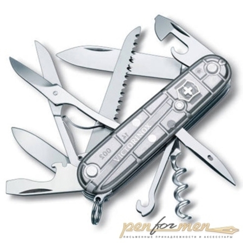 Нож перочинный Victorinox Huntsman 91мм 15 функций прозрачный серебро (1.3713.T7)