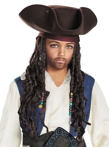 Пираты Карибского моря Пиратская шляпа с дредами Джека Воробья