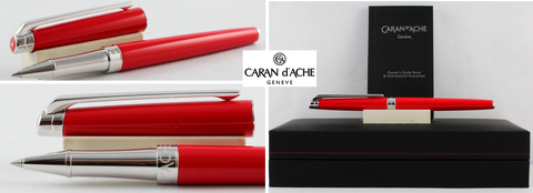 Ручка-роллер Caran d'Ache Leman Slim Scarlet Red Lacquer SP (4771.770)