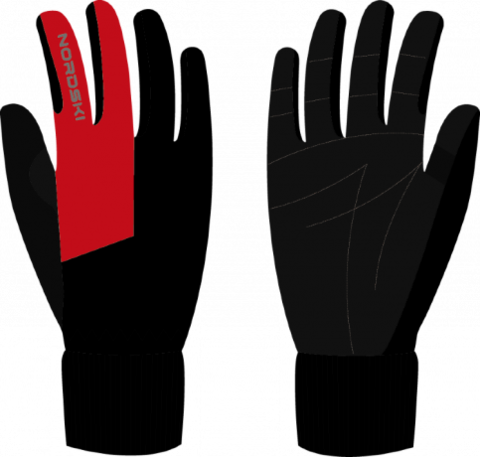 перчатки NORDSKI NSU244190 Arctic Black/Red