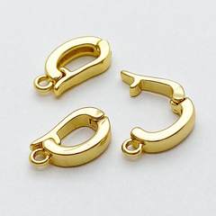 Бейл с замком, цвет золото, размер 12*2 мм, цена за 1 шт