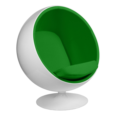 Кресло Eero Aarnio Style Ball Chair зеленая ткань