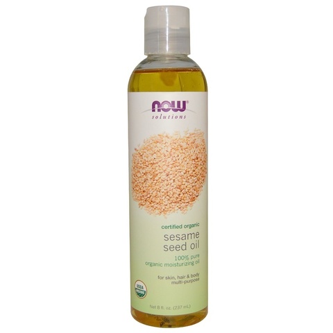 Now Foods, Now Solutions, кунжутное масло, сертифицированный органический продукт, 237 мл