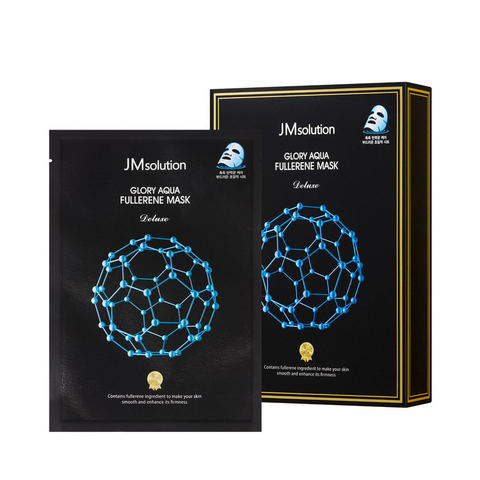 JMSolution Glory Aqua Fullerene mask Deluxe тканевая маска с фуллереном и пептидами для гладкой и упругой кожи