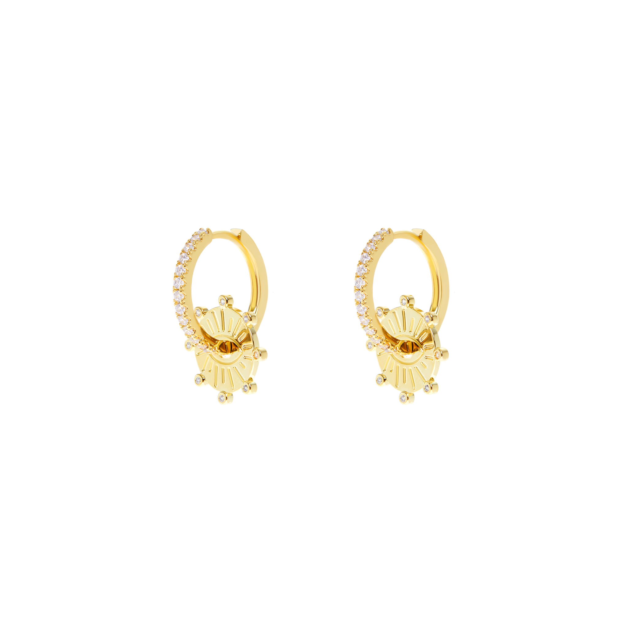 MYA BAY Серьги Eye Hoops Earrings mya bay позолоченные серьги party queen