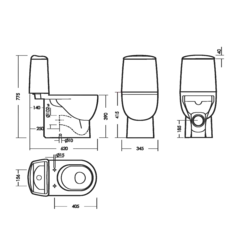 Унитаз-компакт Best Comfort Белый S1