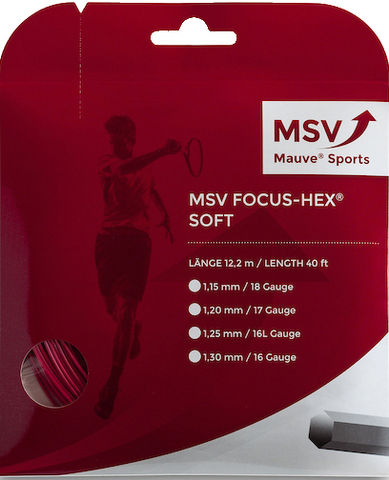 Теннисные струны MSV Focus Hex Soft (12 m) - red