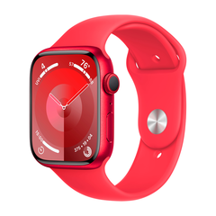 Умные часы Apple Watch Series 9 GPS, 45mm, Aluminium Case with Sport Band M/L, Red (Красный)