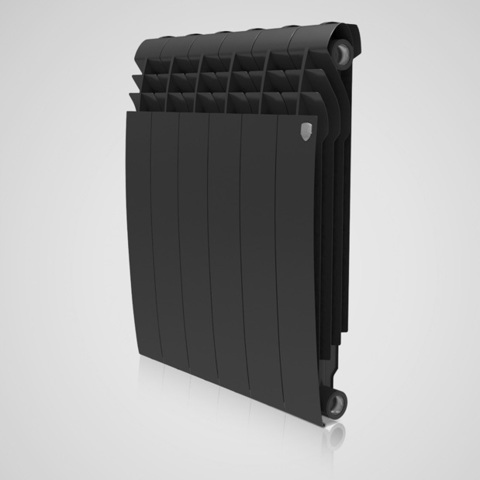 Радиатор биметаллический Royal Thermo Biliner Noir Sable 500 (черный)  - 6 секций
