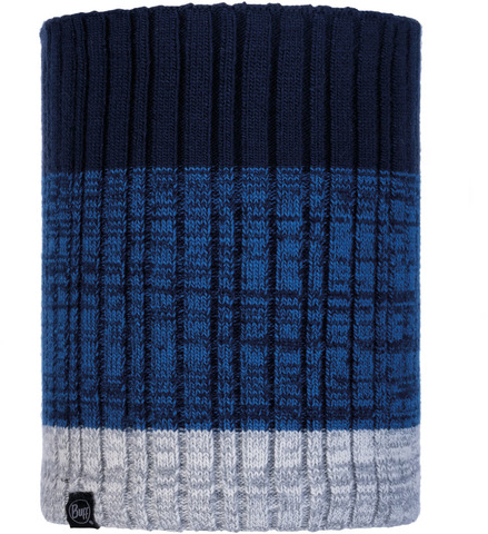 Вязаный шарф-труба с флисом Buff Neckwarmer Knitted Polar Igor Night Blue фото 1