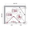 BelBagno ALBANO-ASH-1-70/80-C-Cr Душевой уголок с одной складывающейся дверью и одной неподвижной секцией. Стекло 6 мм, прозрачное, хром