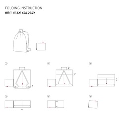 Рюкзак складной mini maxi sacpack dark ruby