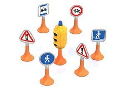 Набор дорожные знаки №1 (светофор, 6 знаков)
