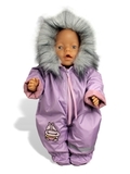 Комбинезон с аппликацией на стежке - На кукле. Одежда для кукол, пупсов и мягких игрушек.