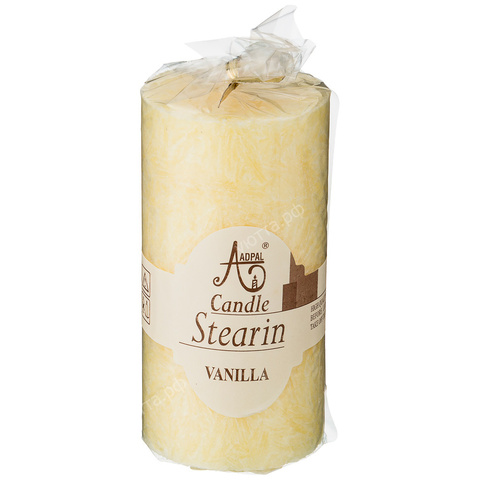 Свеча Adpal Vanilla ароматическая столбик высота 12 см - Шампань - Купить