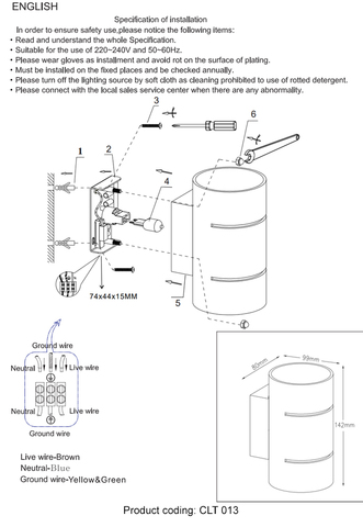 Настенный светильник Crystal Lux CLT 013 WH