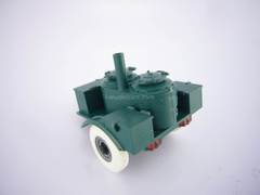 Trailer field kitchen gray-green white wheels 1:43 Agat Mossar Tantal