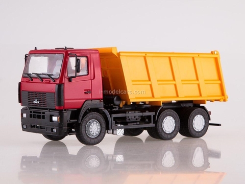 MAZ-6501 dump truck red-orange 1:43 AutoHistory