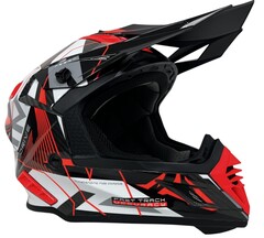 Мотошлем AiM RH855 Carbon Razor, белый/красный