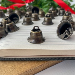 Колокольчик металлический, для декора и творчества, диаметр 2 см, цвет бронза, набор 25 шт.