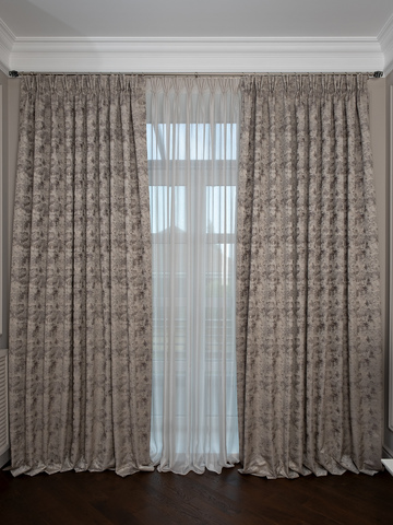 Портьера 275х260 Garda Decor Mirage бронза