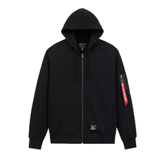Толстовка Alpha Industries Utility Pocket Full Zip Up Black (Черный)