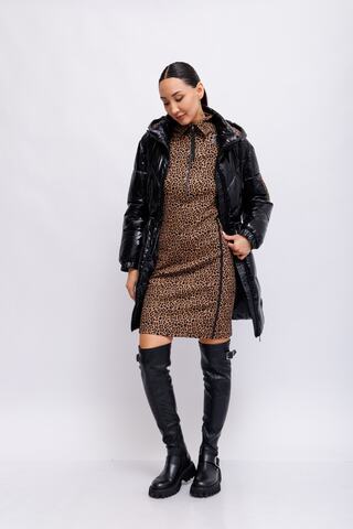 Marc Cain Sports Куртка зимняя с леопардовым акцентом. Эко-линейка ReThink Together