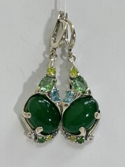 Каберне-нат( серьги из серебра)