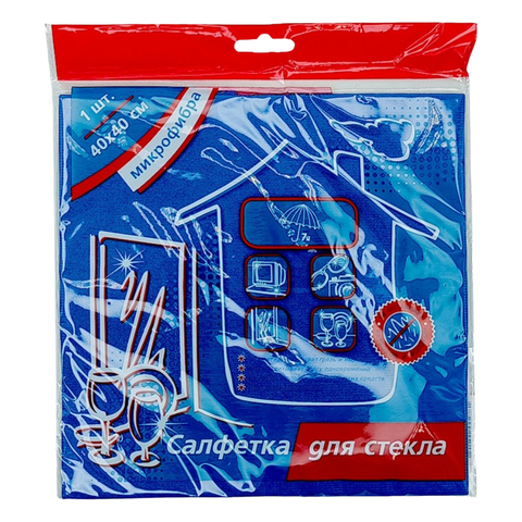 Салфетка для стекла 40*40см 1шт