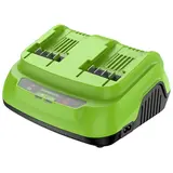 Ультрабыстрое зарядное устройство Greenworks 24V 8А G24X2C8 на 2 аккумулятора