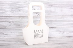 Сумка для цветов, Белая, 20*40*10 см, 1 шт.