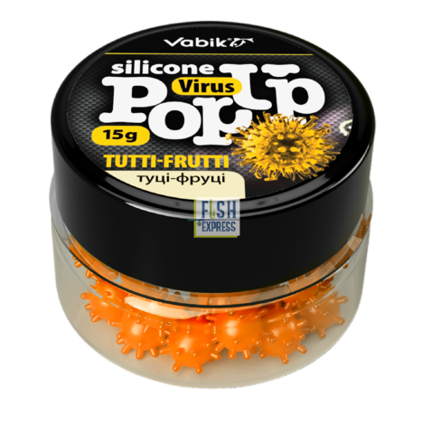Приманка Vabik SILIKONE POP-UP Вирус Тутти-Фрутти 15г Упаковка 4шт, продажа от 2шт.